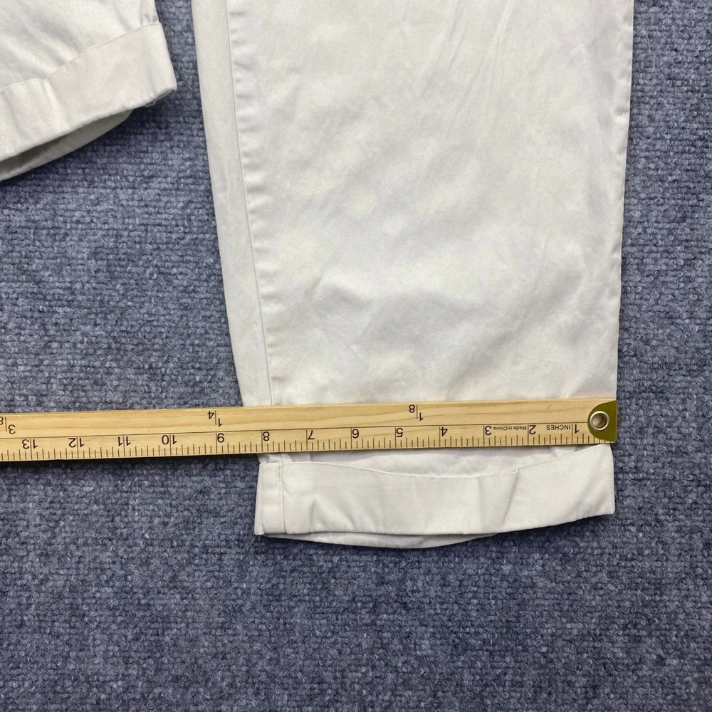 Polo Ralph Lauren Hammond Pant Mens Sz 33 Beige Pleated Cotton Chino Trousers